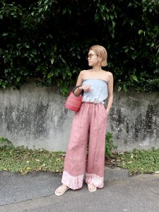 【I am...】French Linen Bare Top All in One