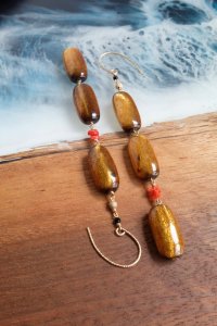 Gold Coral Long Earring (3)
