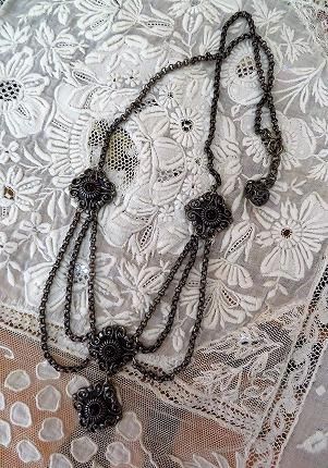 ビクトリアンスタイル ネックレス 、ハンドメイド ヴィクトリアンスタイルネックレス