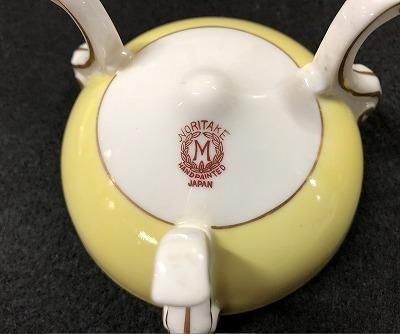 オールドノリタケ　小物入れ ノリタケの金彩入り六角形キャニスター｜華やかな小物入れ