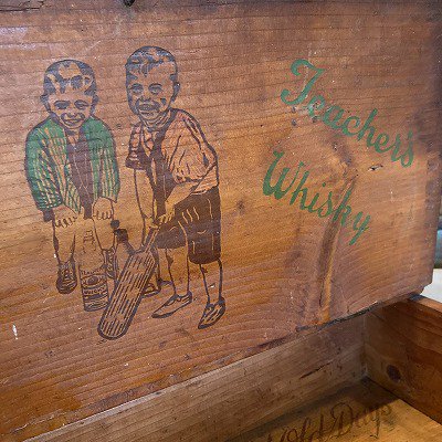 Teacher's whiskey アンティークウッドボックス