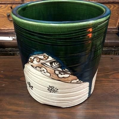 京焼・清水焼　清水六兵衛（四代）作　蟹画手炙り　無傷　時代箱　保証。 京焼・清水焼 清水六兵衛（四代）作 蟹画手炙り 無傷 時代箱