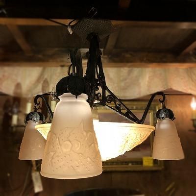 アンティーク アイアン ミューラー兄弟 約1920シャンデリア ミューラー