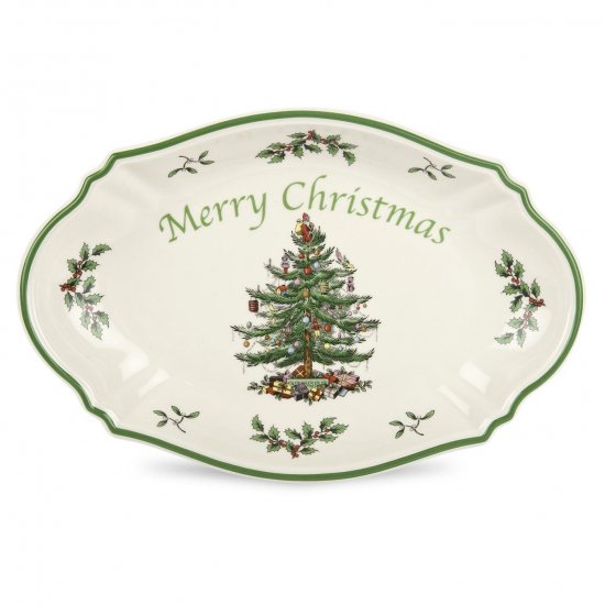 スポード Spode クリスマス・ツリー メリークリスマス トレイ Merry Christmas Tree Tray - 西洋陶磁器