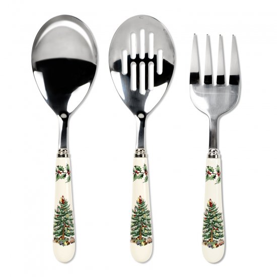 スポード Spode　クリスマス・ツリー 3ピース サーヴィングセット 3-Piece Flatware Serving Set -  西洋陶磁器・テーブルウエア｜アルテサニア・ノーブレ Artesania Noble