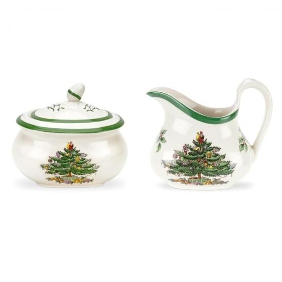 スポード Spode クリスマス・ツリー シュガーボウル＆クリーマーセット ...