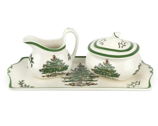 スポード Spode　クリスマス・ツリー シュガーボウル＆クリーマーサービングセット 3-piece Serving Set -  西洋陶磁器・テーブルウエア｜アルテサニア・ノーブレ Artesania Noble