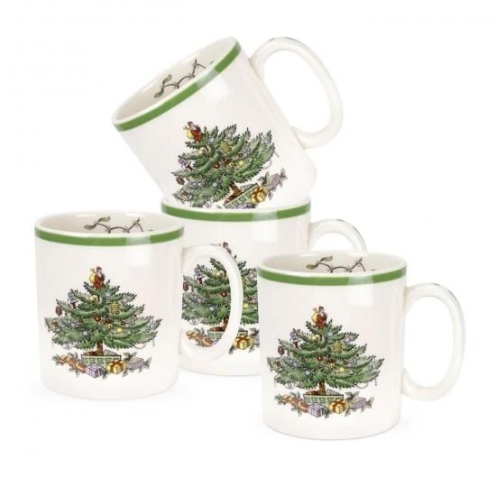 スポード Spode クリスマス・ツリー マグカップ 4個セット Set of 4