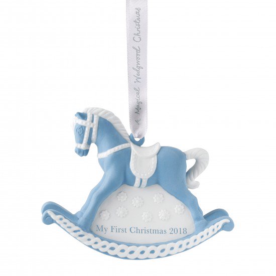 ウェッジウッド アニュアルオーナメント2018 ファーストクリスマス木馬ブルー 'My First Christmas' Blue -  西洋陶磁器・テーブルウエア｜アルテサニア・ノーブレ Artesania Noble