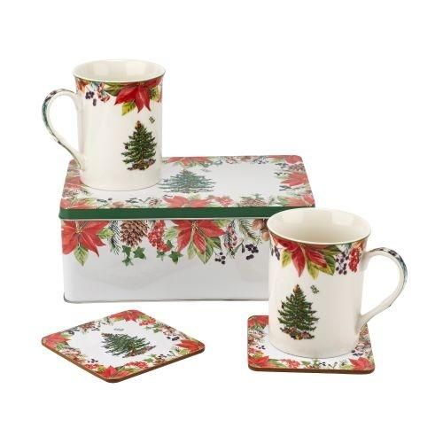 スポード Spode クリスマス・ツリー 2020 マグ＆コースターペアセット 5 Piece Mug Tin and Coaster Set -  西洋陶磁器・テーブルウエア｜アルテサニア・ノーブレ Artesania Noble