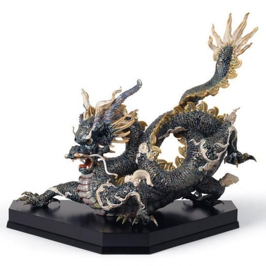 リヤドロ Lladro 臥龍 限定150体 -Great dragon (blue and golden) -  西洋陶磁器・テーブルウエア｜アルテサニア・ノーブレ Artesania Noble