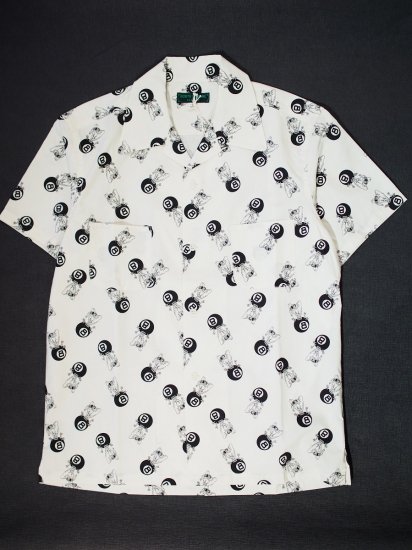 ノースノーネームデイリーウェア North No Name Dailywear NNN PATCH PATTERN 8BALL S/S SHIRT