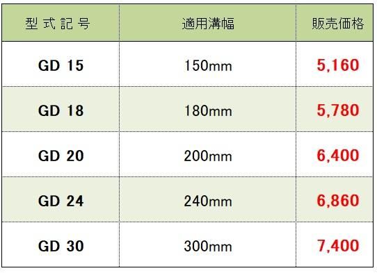 グレーチングGD価格表