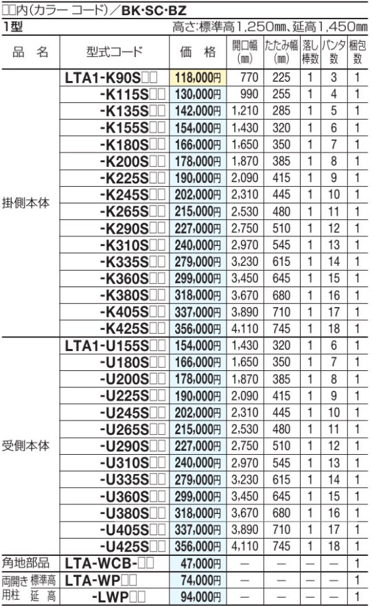 四国化成のリフティングアコー1型角地タイプを定価の30％オフで販売中