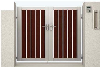 リクシルのアルミ形材門扉 開き門扉AB ウッディTS2型を定価の40％オフ
