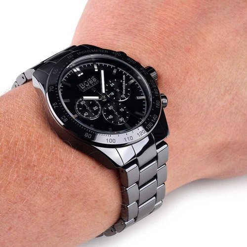 ヒューゴボス　腕時計　メンズ　ブラック　1513197　ブラックダイアル×ブラックステンレスベルト- 腕時計の通販ならワールドウォッチショップ
