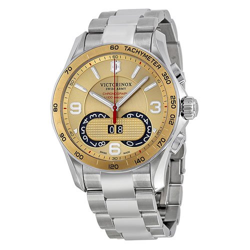ビクトリノックス　腕時計　クロノクラシック1/100　241619　ゴールドダイアル×ステンレスベルト - 腕時計の通販ならワールドウォッチショップ