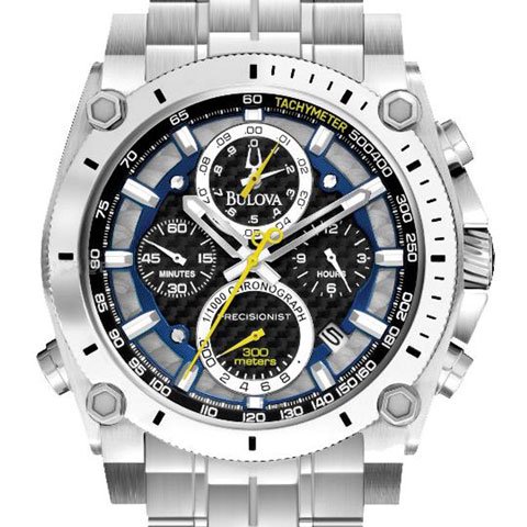 ブローバ　腕時計　プレシジョニスト　96B175　ブラック×ステンレススチールベルト - 腕時計の通販ならワールドウォッチショップ