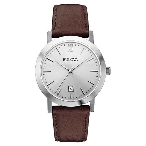 Bulova(ブローバ)　腕時計　メンズドレス　96B217　シルバー×ブラウンレザーベルト - おしゃれな腕時計ならワールドウォッチショップ