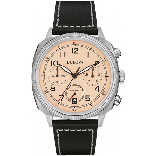 ブローバ　腕時計　ミリタリー　UHFコレクション　クリーム×ブラックレザーベルト - 腕時計の通販ならワールドウォッチショップ