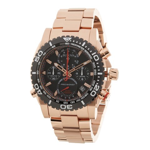 ブローバ 腕時計 プレシジョニスト 98B213 ブラック×ローズゴールド - 腕時計の通販ならワールドウォッチショップ