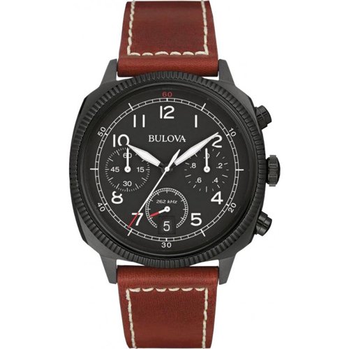 ブローバ　腕時計　ミリタリー　UHFコレクション　ブラック×ブラウンレザーベルト - 腕時計の通販ならワールドウォッチショップ