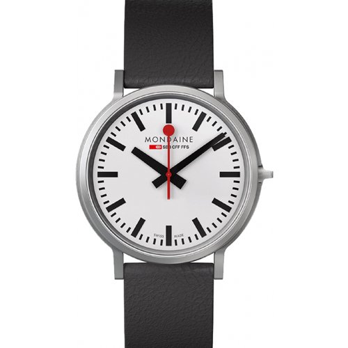 モンディーン　腕時計　メンズ　ストップトゥーゴー　A512-30358-16SBB　ホワイト×ブラックレザーベルト -  腕時計の通販ならワールドウォッチショップ