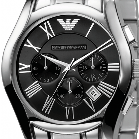 エンポリオアルマーニ　腕時計　バレンテ　AR0673　ブラック×シルバー - 腕時計の通販ならワールドウォッチショップ