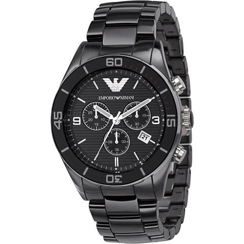 エンポリオアルマーニ　腕時計　レオ　AR1421　ブラック×ブラック - 腕時計の通販ならワールドウォッチショップ