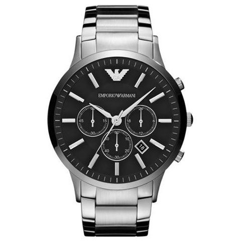 エンポリオアルマーニ　腕時計　AR2460　ブラック×シルバー - 腕時計の通販ならワールドウォッチショップ