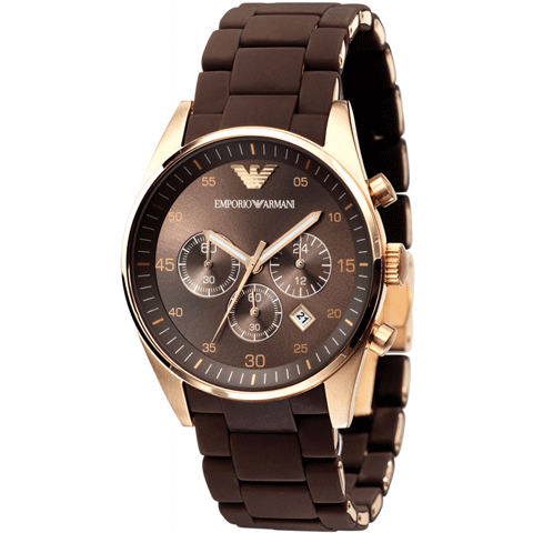 エンポリオアルマーニ 腕時計 タジオ AR5890 ブラウン×ブラウン