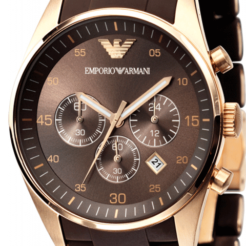 エンポリオアルマーニ　腕時計　タジオ　AR5890　ブラウン×ブラウン - 腕時計の通販ならワールドウォッチショップ