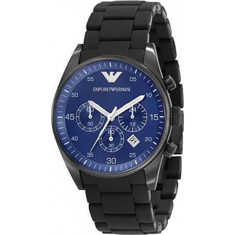 エンポリオアルマーニ/時計/タジオ/AR5921/ブルー×ブラック - 腕時計の通販ならワールドウォッチショップ