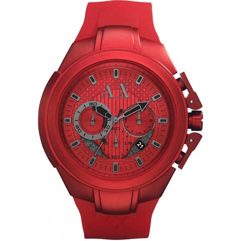 アルマーニエクスチェンジ 腕時計 メンズ AX1186 クロノグラフ レッド×レッド - 腕時計の通販ならワールドウォッチショップ
