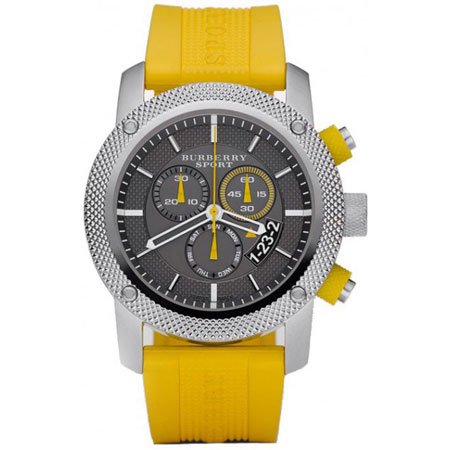 バーバリー　腕時計　メンズ　スポーツコレクション　BU7712　イエローラバーベルト - 腕時計の通販ならワールドウォッチショップ