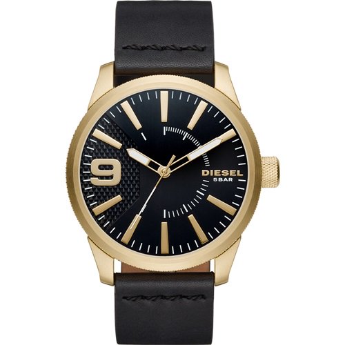 ディーゼル Diesel 腕時計 Rasp ラスプ メンズ Dz1801 クォーツ ゴールドケース ブラックダイアル