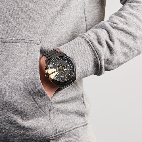 ディーゼル/腕時計/メガチーフ/DZ4338/ブラック×ブラックステンレススチール- 腕時計の通販ならワールドウォッチショップ