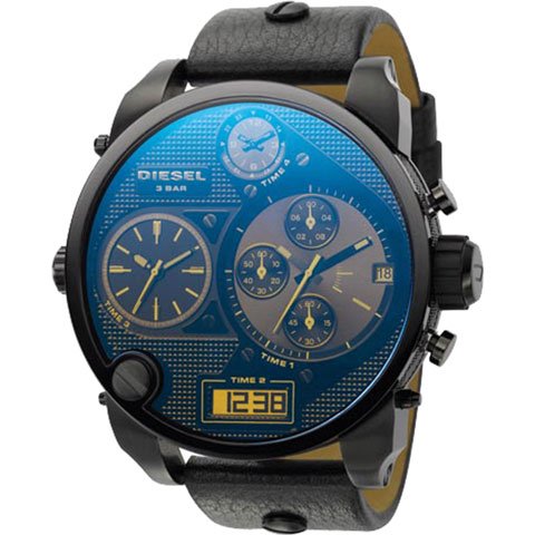 ディーゼル 腕時計 ミスターダディー DZ7127 ブラック×ブラックレザー