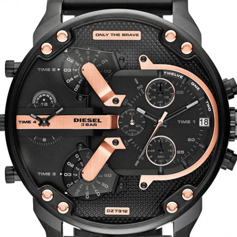 ディーゼル 腕時計　ミスターダディー　DZ7312　ブラック×ブラックステンレスベルト - 腕時計の通販ならワールドウォッチショップ