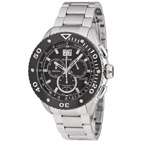 エドックス　腕時計　クラスワン　ビッグデイト　10017 3 NIN2　ブラック×ステンレススチール - 腕時計の通販ならワールドウォッチショップ