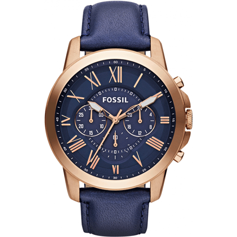 フォッシル 腕時計　メンズ　グラント　FS4835　ブルー×ブルー - 腕時計の通販ならワールドウォッチショップ