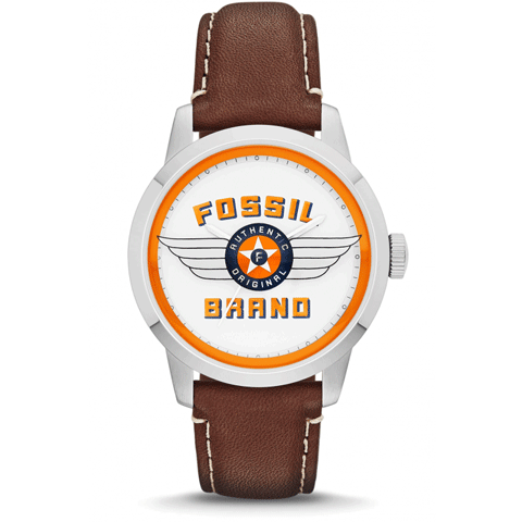 フォッシル　腕時計 メンズ　タウンズマン　30周年アニバーサリー　FS4896　ホワイト×ブラウン - 腕時計の通販ならワールドウォッチショップ