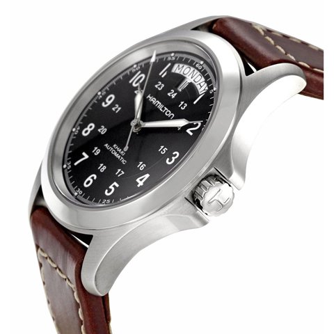 ハミルトン　腕時計　カーキキング　オート　H64455533　ブラック×ブラウン - 腕時計の通販ならワールドウォッチショップ