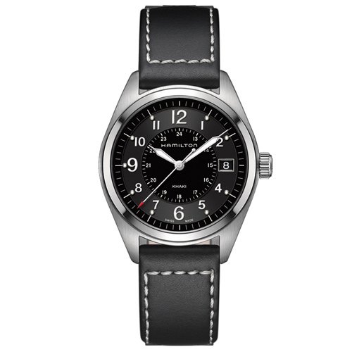 ハミルトン　時計　カーキ　フィールド　H68551733　クォーツ　ブラックダイアル×ブラックレザーベルト- 腕時計の通販ならワールドウォッチショップ