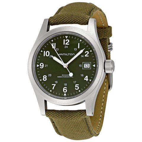 ハミルトン 腕時計 カーキフィールド メカ H69419363 モスグリーン