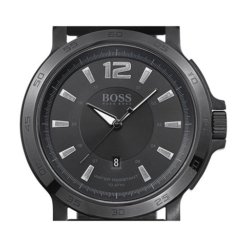 ヒューゴボス 腕時計 メンズ ブラック 1512453 ブラックダイヤル×ブラックラバーストラップ - 腕時計の通販ならワールドウォッチショップ