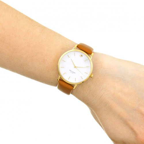 ケイトスペード/Kate Spade New York/時計/KSW1142/メトロ/ホワイト×ブラウンレザーベルト-  腕時計の通販ならワールドウォッチショップ