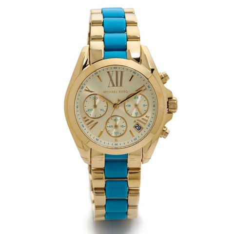 マイケルコース　時計　ミニブラッドショー　MK5908　ターコイズブルー×ゴールド - 腕時計の通販ならワールドウォッチショップ