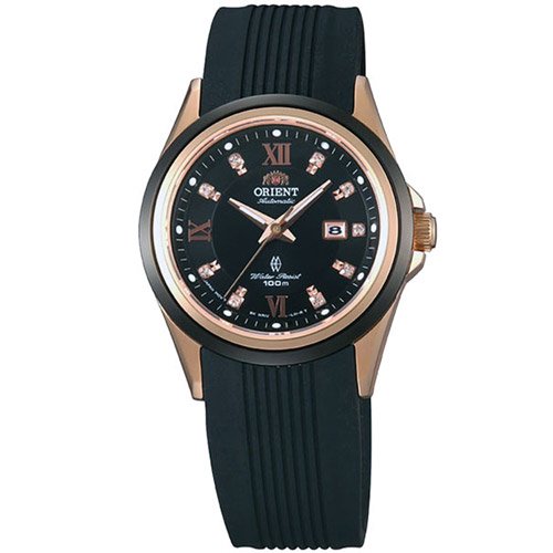 オリエント　時計　レディース　GEM　NR1V001B　オートマチック　ブラックダイアル×ブラックラバーベルト-  腕時計の通販ならワールドウォッチショップ