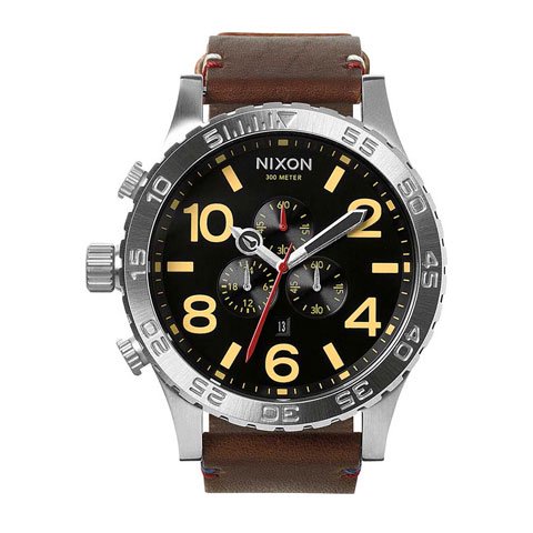ニクソン 腕時計 51 30 A124019 クロノグラフ ブラック ブラウンレザーベルト 腕時計の通販ならワールドウォッチショップ
